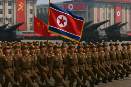 North Korean parade in the misdst of the military unreadiness of the Hermit Kingdom.