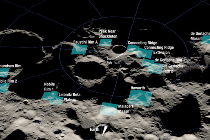 Locations with ice on the Moon
