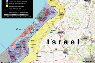 Map of Israel's genocidal War in Gaza.